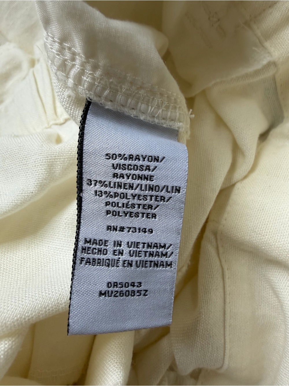 One 5 One Linen Blend Paperbag Pants Women’s Medium Natural Off White NWT - Picture 6 of 6